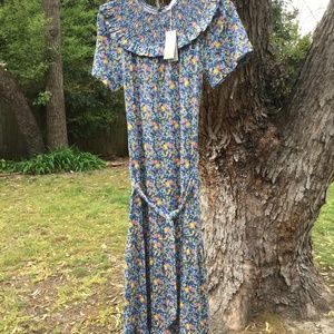 Boden Smocked Yoke Jersey Midi Dress